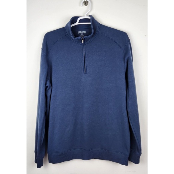 Duluth Trading Men's 1/4 Zip Mock Neck Sweatshirt Size XLT Navy Blue Outdoor - Picture 1 of 6